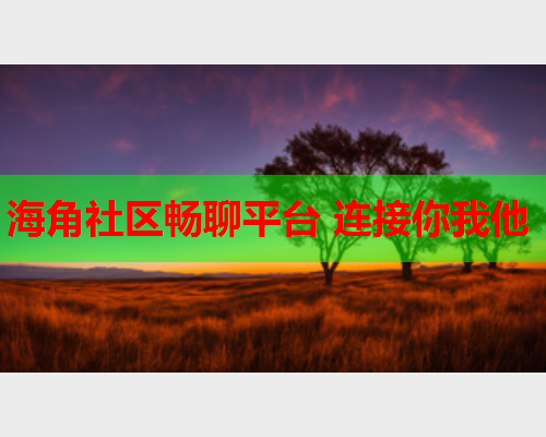 海角社区畅聊平台 连接你我他